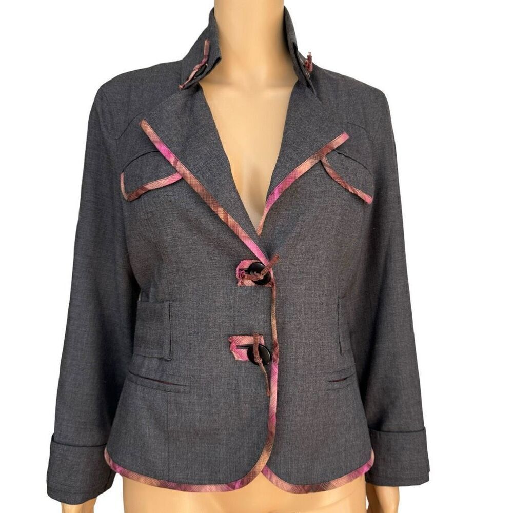 Patrizia Luca wool Women's gray Jacket blazer size 8